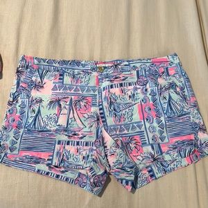 Lilly Pulitzer Adie Ruffle Pocket Stretch Shorts